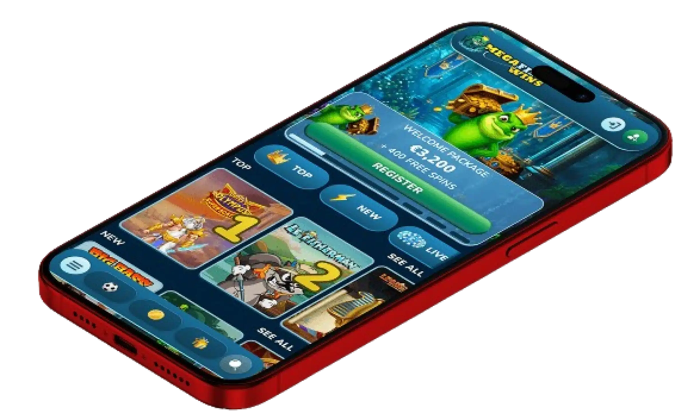MegaFishWins Casino App Screenshot